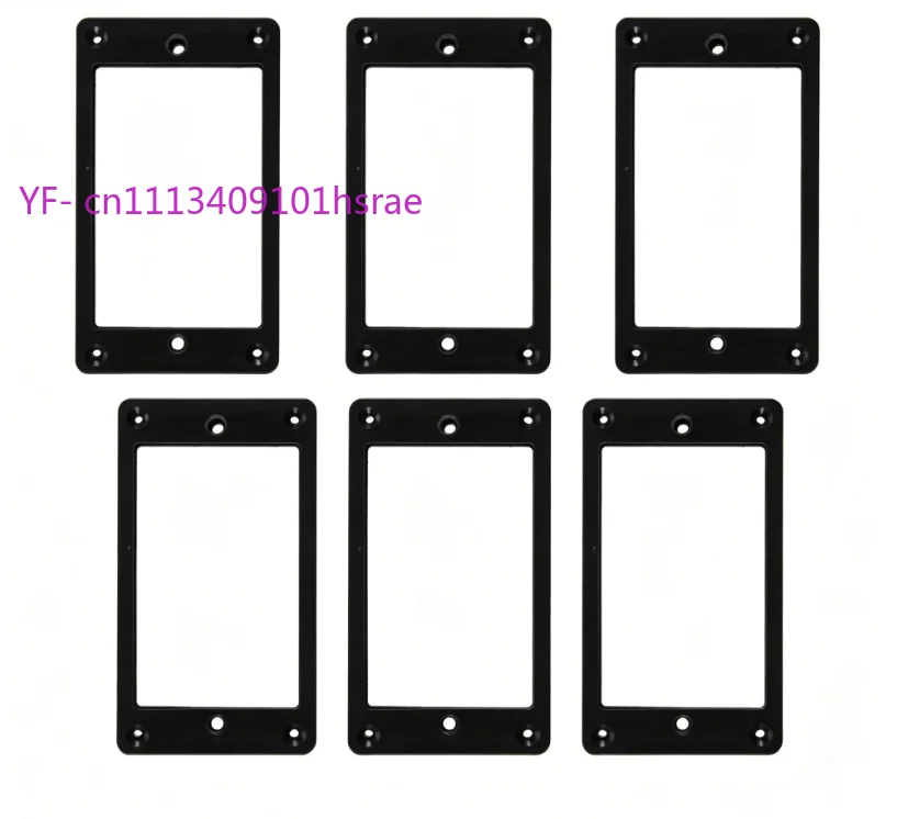 6Pcs ABS Flat Humbucker Pickup Mounting Ring Frame Guitar Parts Replacement for Electric Guitar