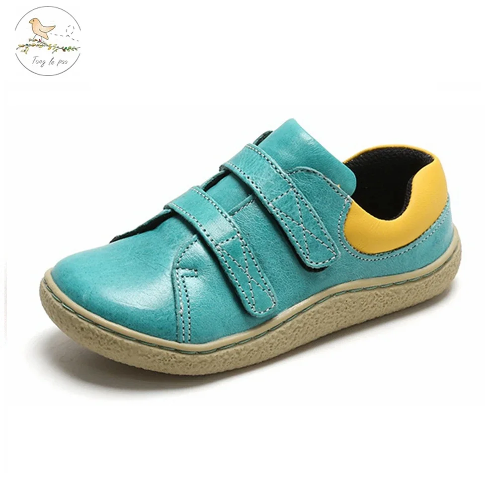 TONGLEPAO-zapatos de piel sintética para niños, mocasines antideslizantes, sólidos, para primavera y otoño