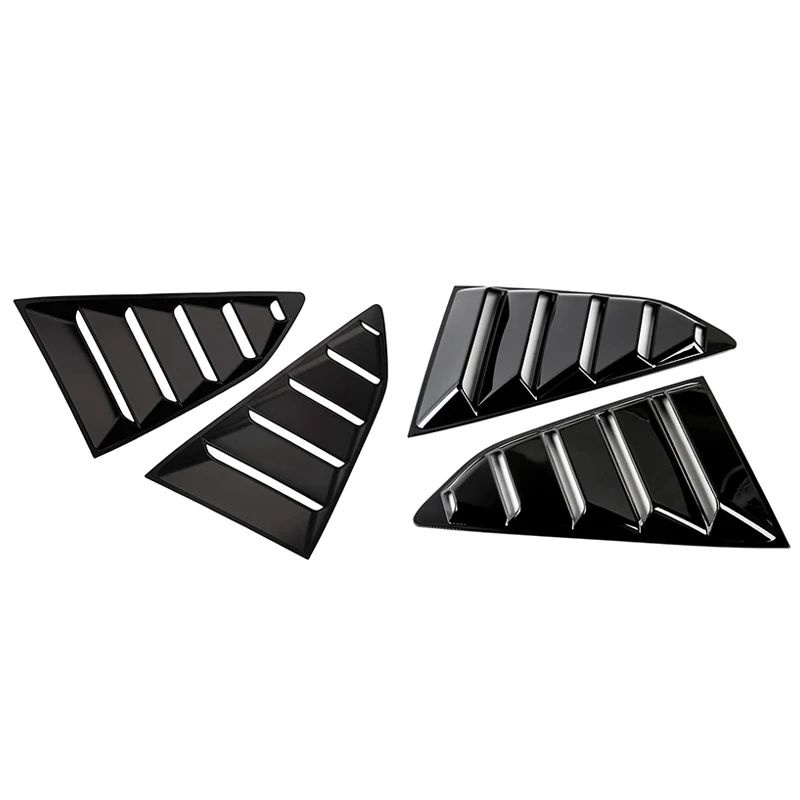 Rear Side Window Louvers Air Vent Scoop Shades Cover Blinds For 2016-2021 Chevrolet Camaro Accessories