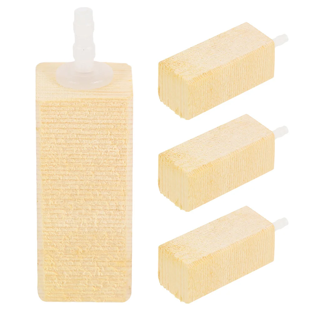 

4Pcs Protein Skimmer Wooden Air Stone Bubble Diffuser Aquarium Fish Tank Cleaner Maintenance Air Pump Accessory Bubbler
