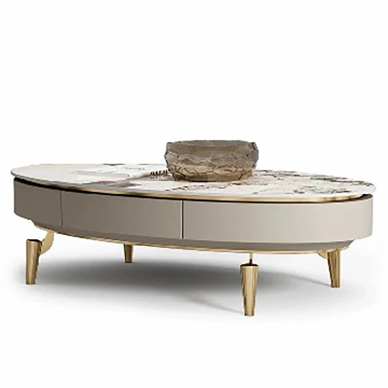 Luxury Design Coffee Table Living Room Multifunction Nordic Round Dressing Coffee Table Storage Table Basse Pour Salon Furniture