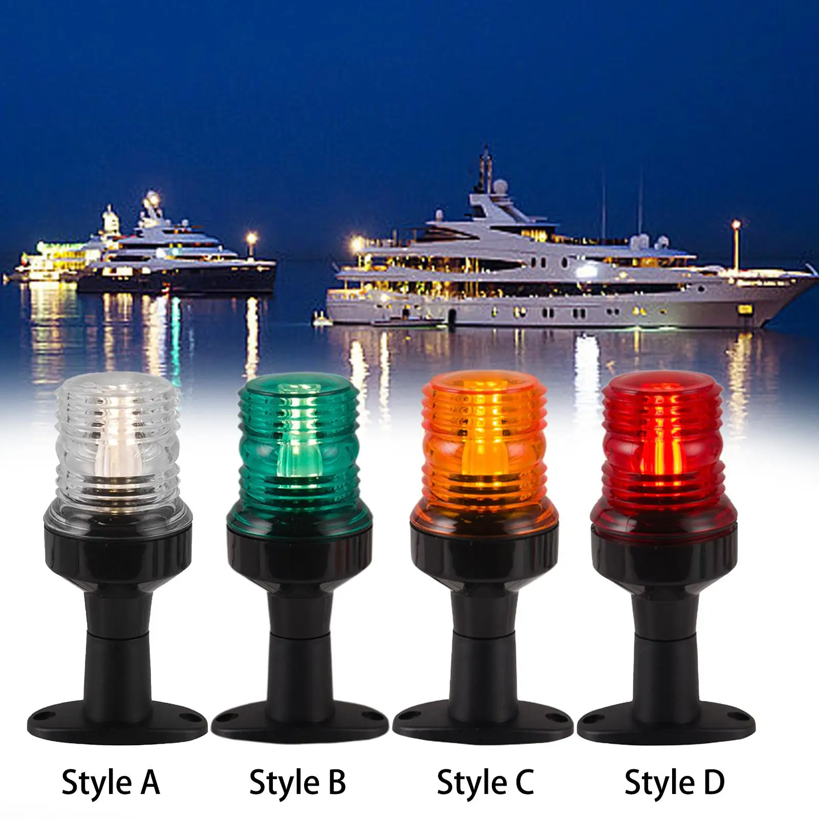 Marine Boat Navigation Signal Light Durable Easy Install Deck Mount LED Lamp