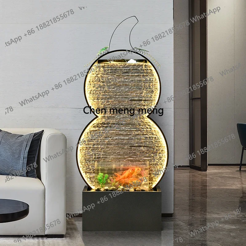 

Living room water curtain wall screen ornaments circulating water fish tank fountain housewarming new house gift water feature