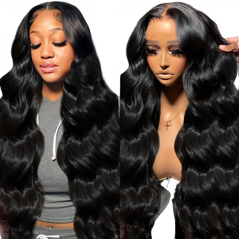 13x6 Body Wave Lace Frontal Wig Unprocessed 100% Human Hair Brazilian Wigs Human Hair HD Transparent Lace Front Human Hair Wig