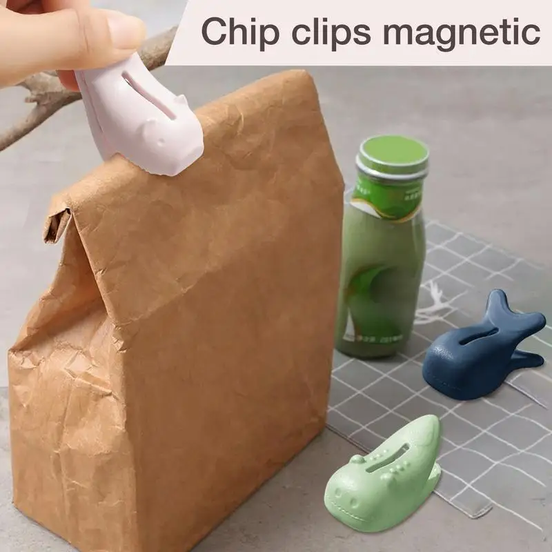 Bag Sealer Clips Sealing Clip Serrated Food Storage Sealing Clip 3pcs Tea Dried Fruit Snacks Magnetic Food Clips Tight Sealing