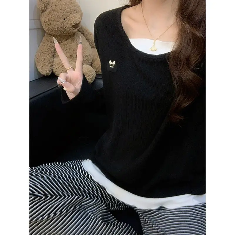 

Свитшот оверсайз с винтажным принтом Микки, красно-черный, с круглым вырезом, из мягкого хлопкового флиса, повседневный, в стиле Y2K, свободный крой, уличная одежда