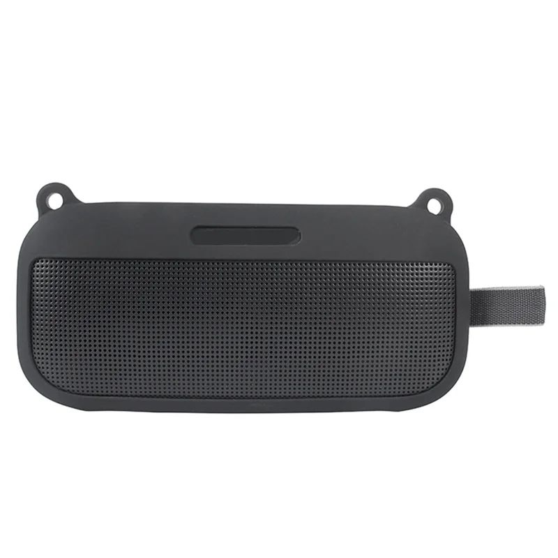 Soft Silicone Case Cover for SoundLink Flex Bluetooth Portable Speaker with Shoulder Strap and Carabiner,Black