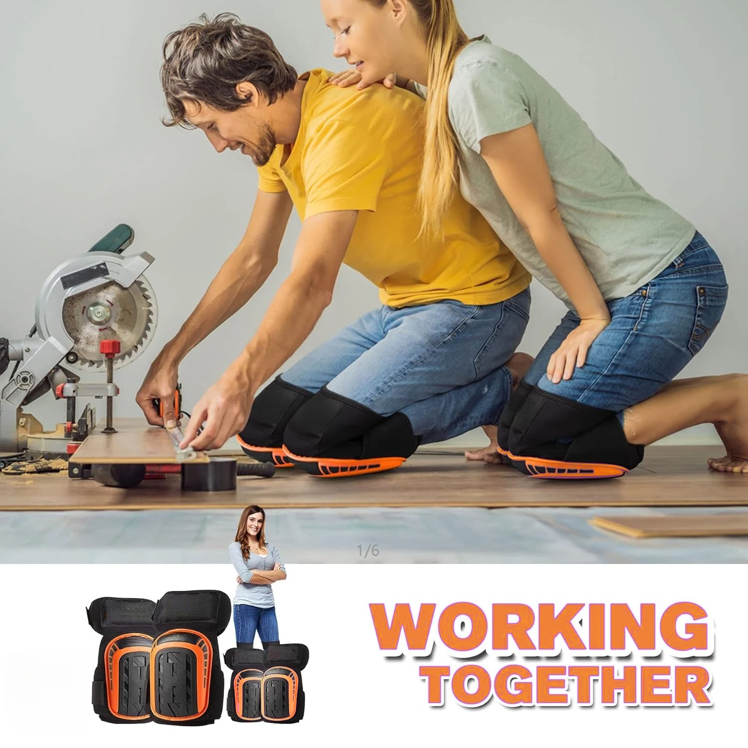 

1 пара наколенников для работы, строительные гелевые наколенники, сверхмощная удобная противоскользящая пена для чистки пола