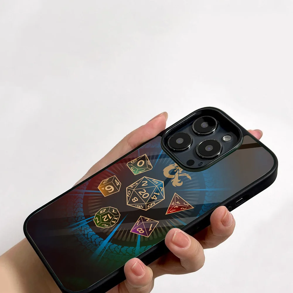 Game D-Dungeons D-Dragons Phone Case For IPhone 11 12 13 14 15 16 Plus Pro Max Mirror Acrylic PC TPU Cover