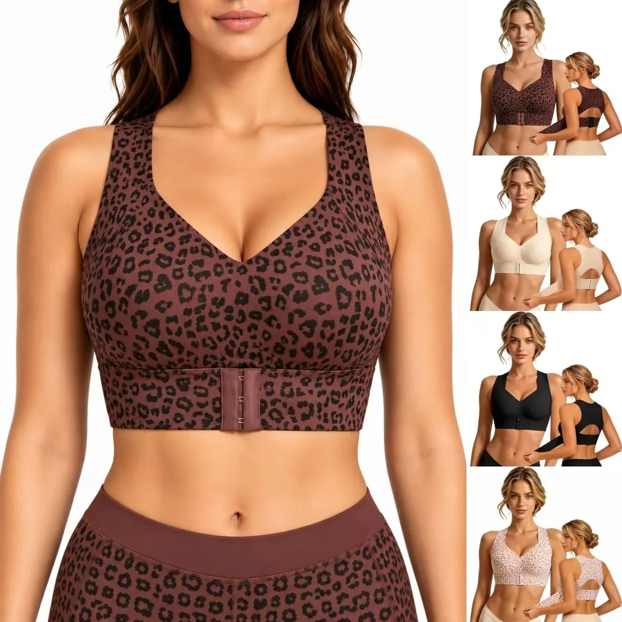 Women's Jelly Sports Bra Posture Correcting Breathable Supporting Anti-Sagging Lifting Soft Support Full Cup Yoga Daily Bra