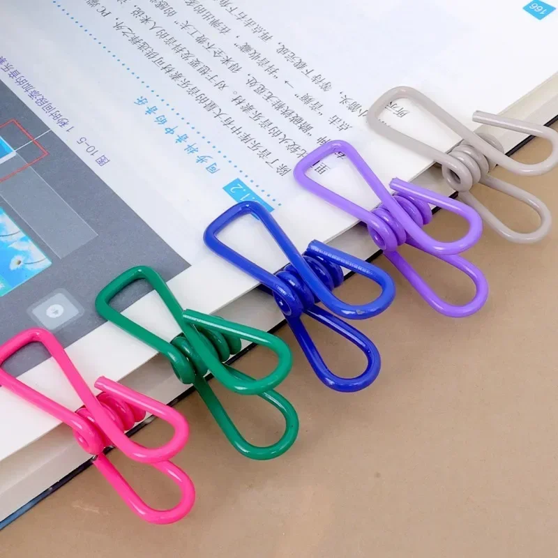 50/1pcs Mini Bag Sealing Clip Portable Colorful Kitchen Food Snack Storage Bag Clips Sealer Metal Clamp Kitchen Organization