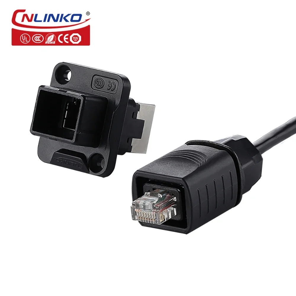 Female Network Cable Waterproof UTP Extender Over Single RJ45 Ethernet CAT5E Dual rj45 Connector