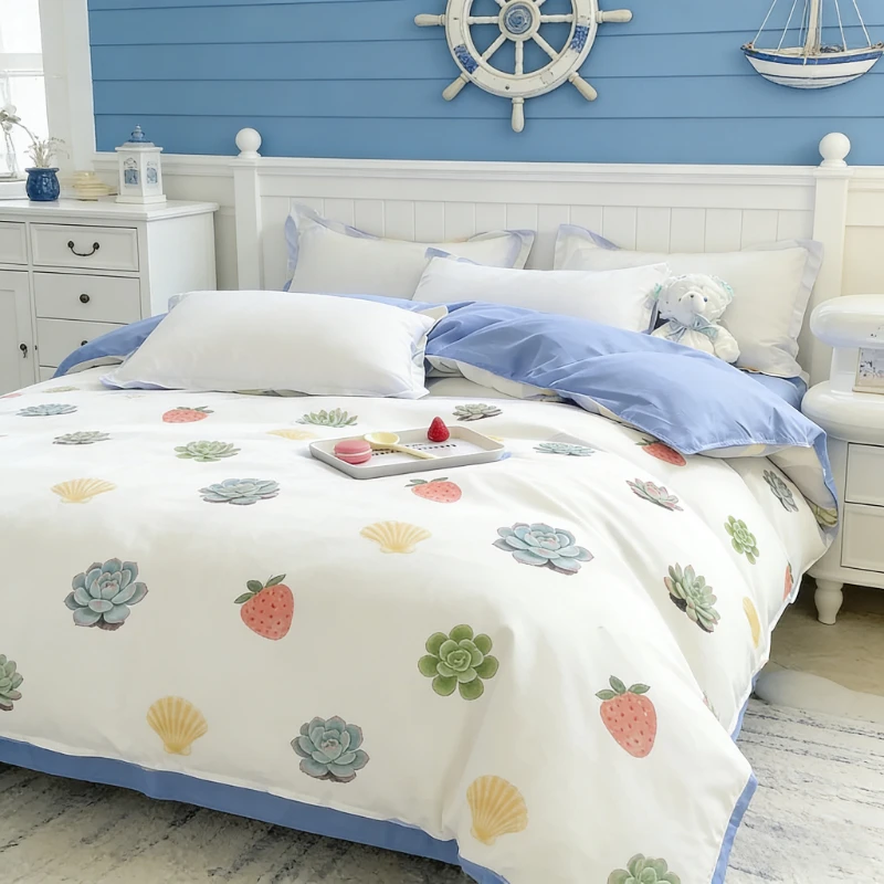 200x230cm Retro Style Single Double Size Blanket Cover Cartoon Print Flannel Bedding for Student Dormitory DOUBLE 188X137cm