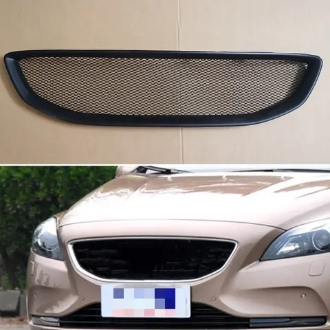 For Volvo V40 2014 2015 2016 2017 2018 2019 Year Racing Grille Grill Body Kit Accessories FRP Matte Black