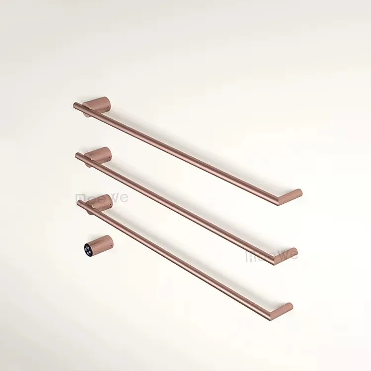 

Rose Gold Color Modern Design Bath Towel Rack Heater Electric Wall Mounted Towel Heater Rack