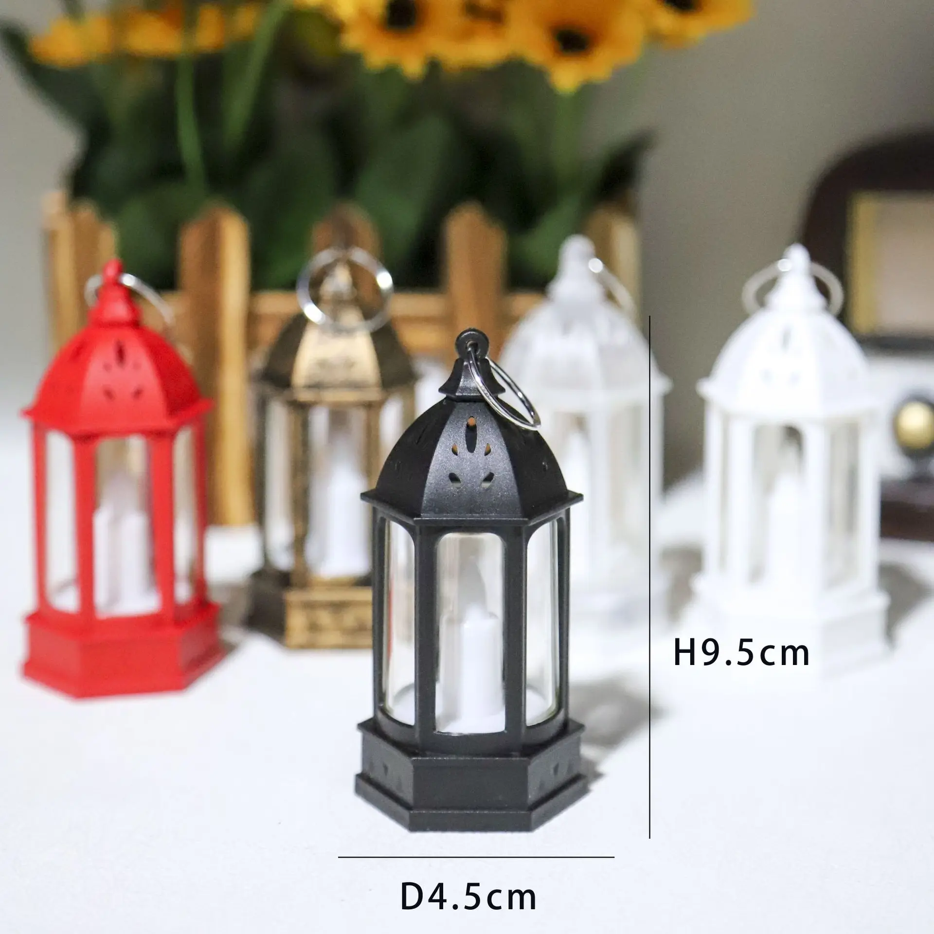 Mini Creative Atmosphere Light Christmas Retro Electronic Candle Light Candle Holder Decoration Desktop Small Oil Lamp