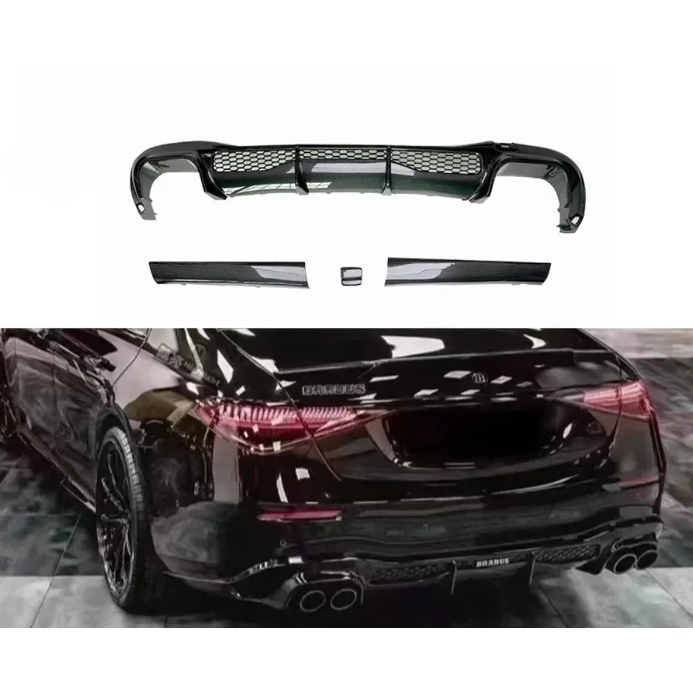 

New! For Mercedes Benz S-Class W223 Carbon Fiber Rear Lip BS Style Rear Spoiler Diffuser Car Accessories Body Kits Trim Decorati