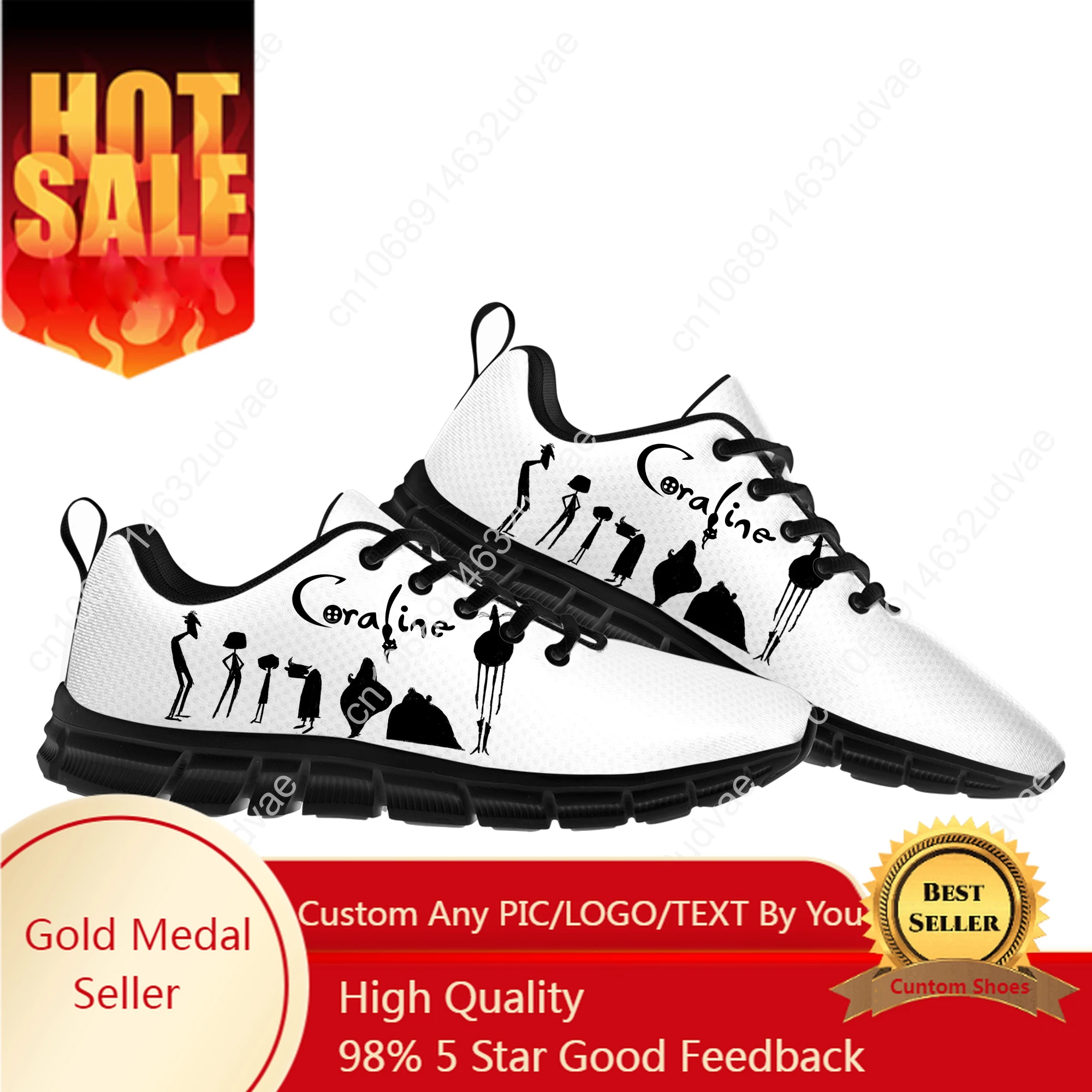 

Coraline The Secret Door Sneakers Mens Womens Teenager Customized Sports Shoes Casual Custom Made Shoe High Quality Couple Shoes