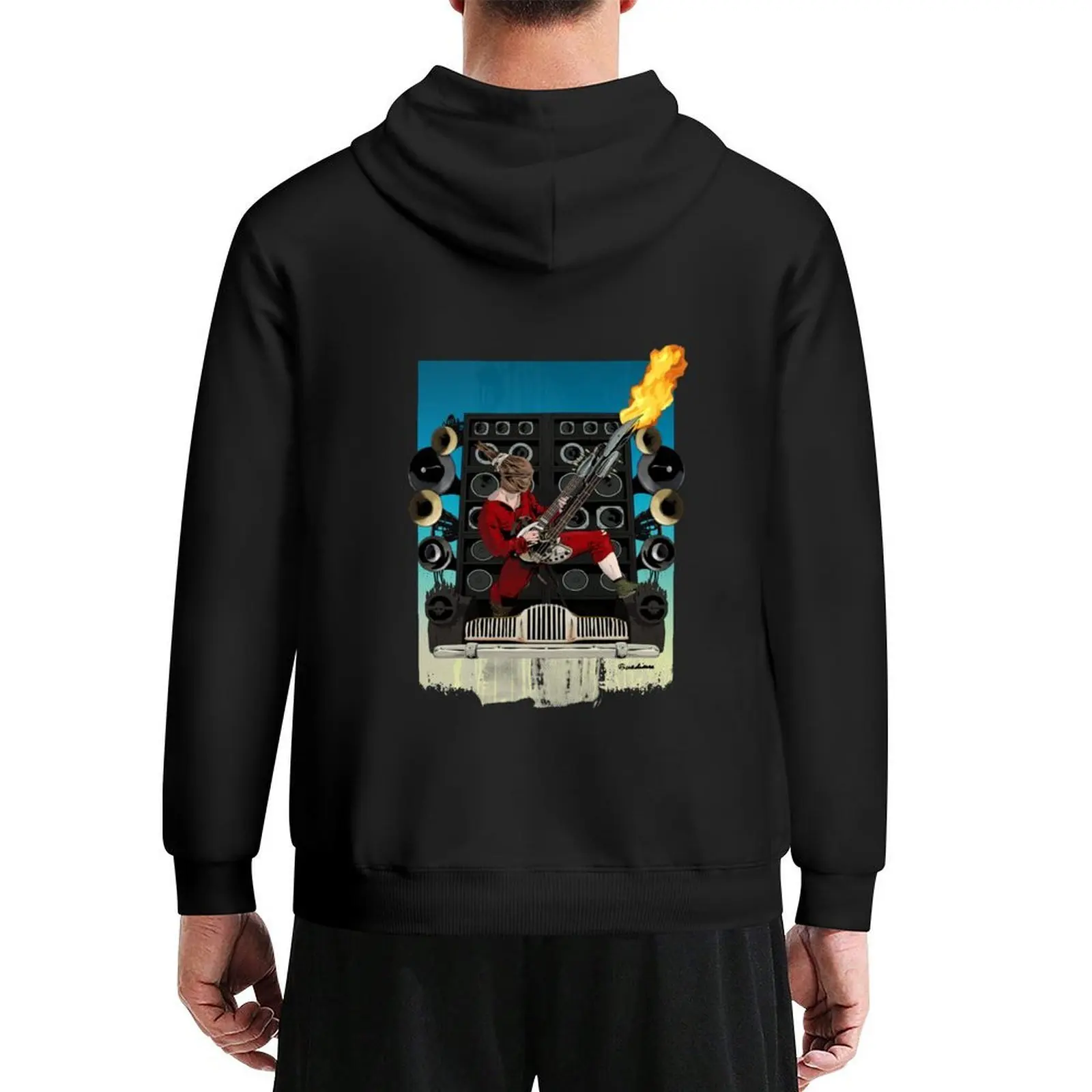 

Doof Warrior Hoodie korean style clothes men's sweat-shirt set japanese style autumn jacket men tracksuits