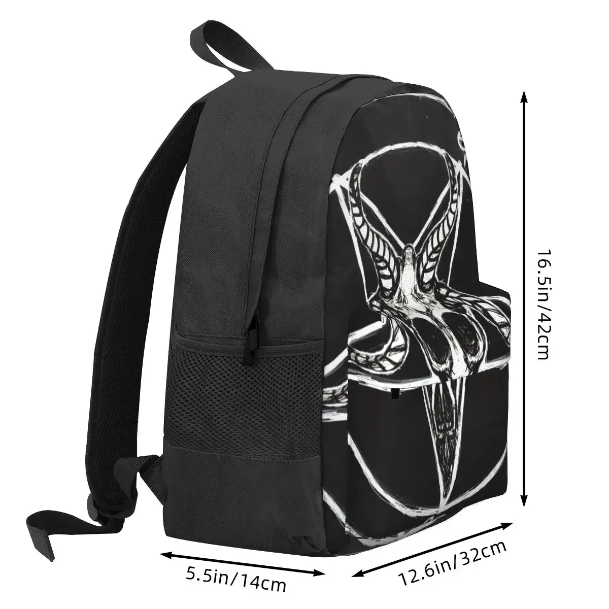 Baphomet-mochila de pentagrama para niños y niñas, morral escolar de dibujos animados, morral de viaje, bolso de hombro