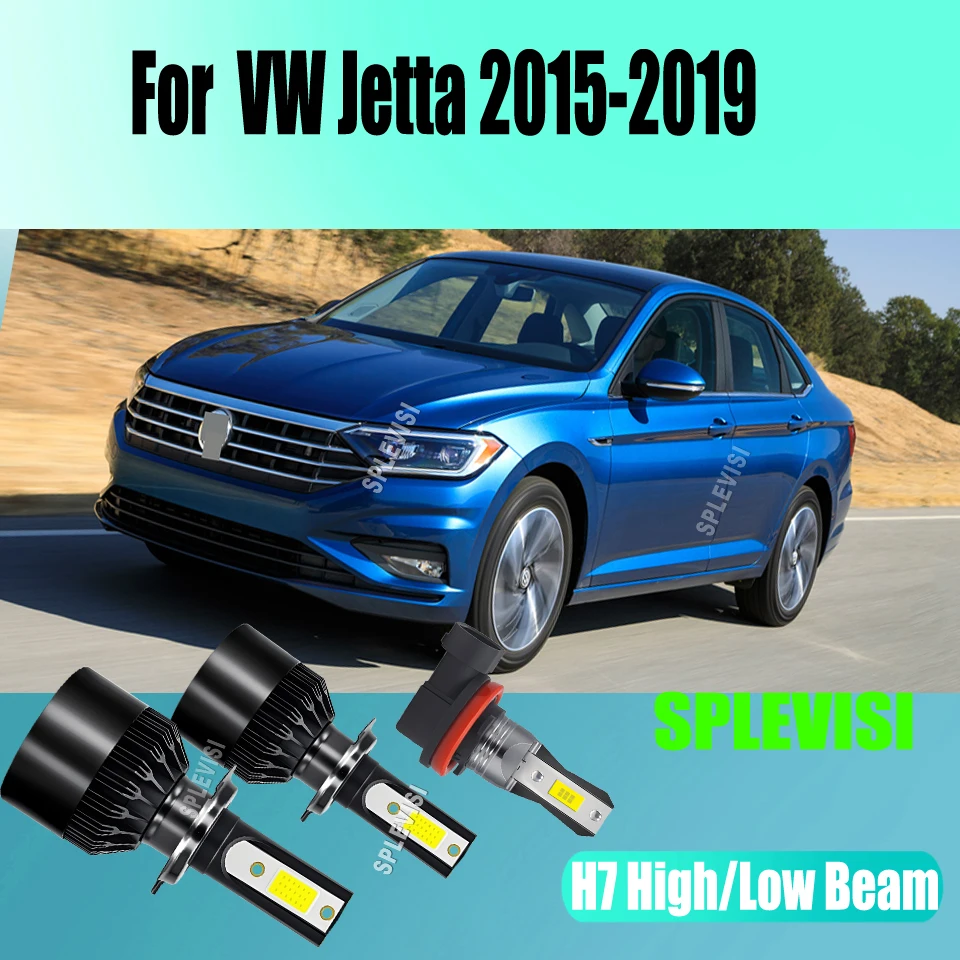 

Tired of Yellow Light Get Pure White Beams with LED Headlight Hi Low Fog H7 H7 H11 Bulbs For VW Jetta 2015 2016 2017 2018 2019