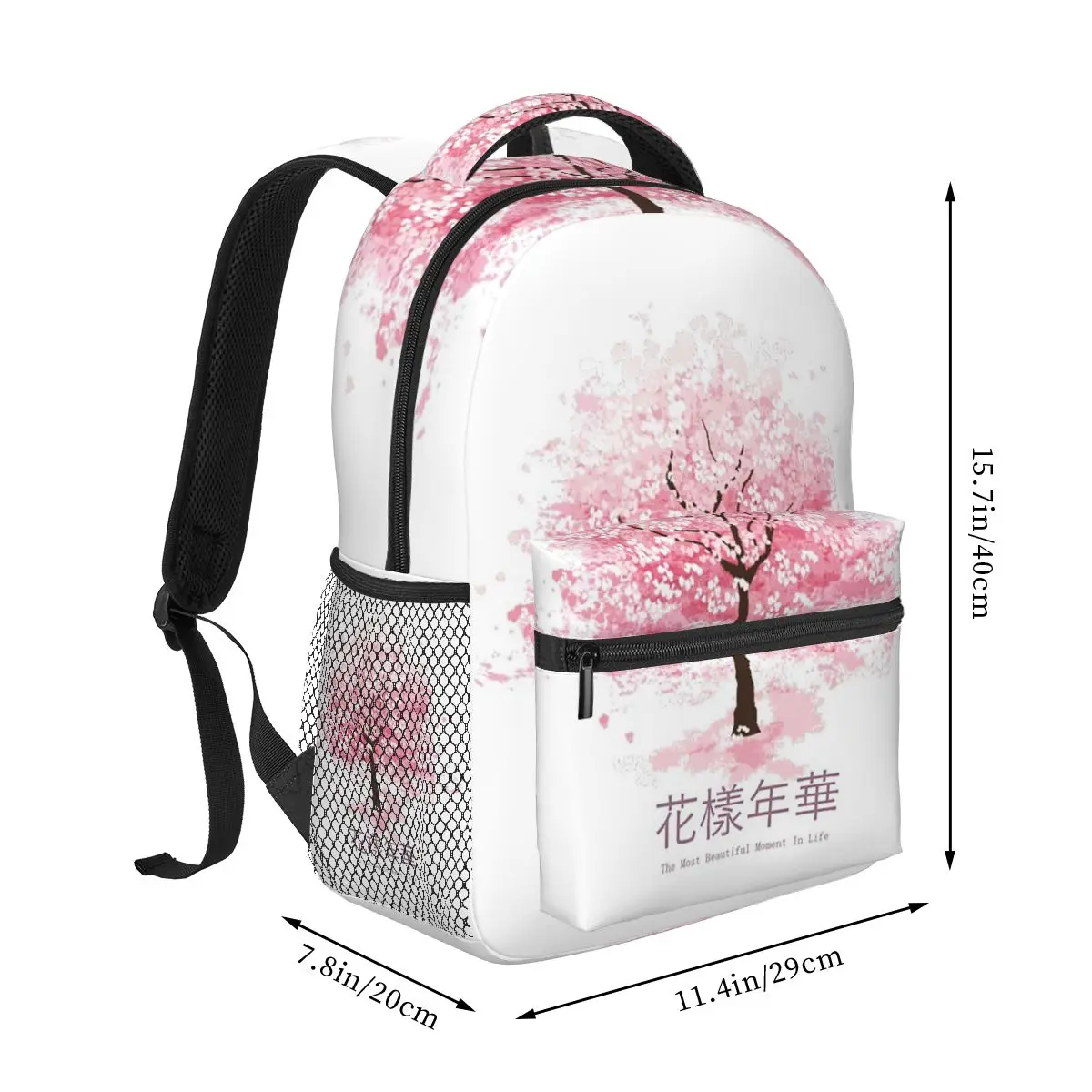 The Most Beautiful Moment In Life Cherry Blossom Backpacks Boys Girls Bookbag Students School Bags Laptop Rucksack Shoulder Bag