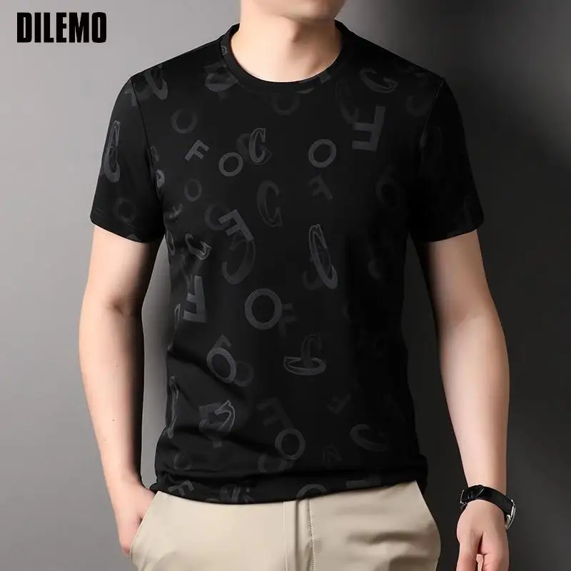 Top Quality New Summer Brand Tops Designer Trendy Fashion Tshirt For Men Plain With Letters Short Sleeve Casual Clothes Men