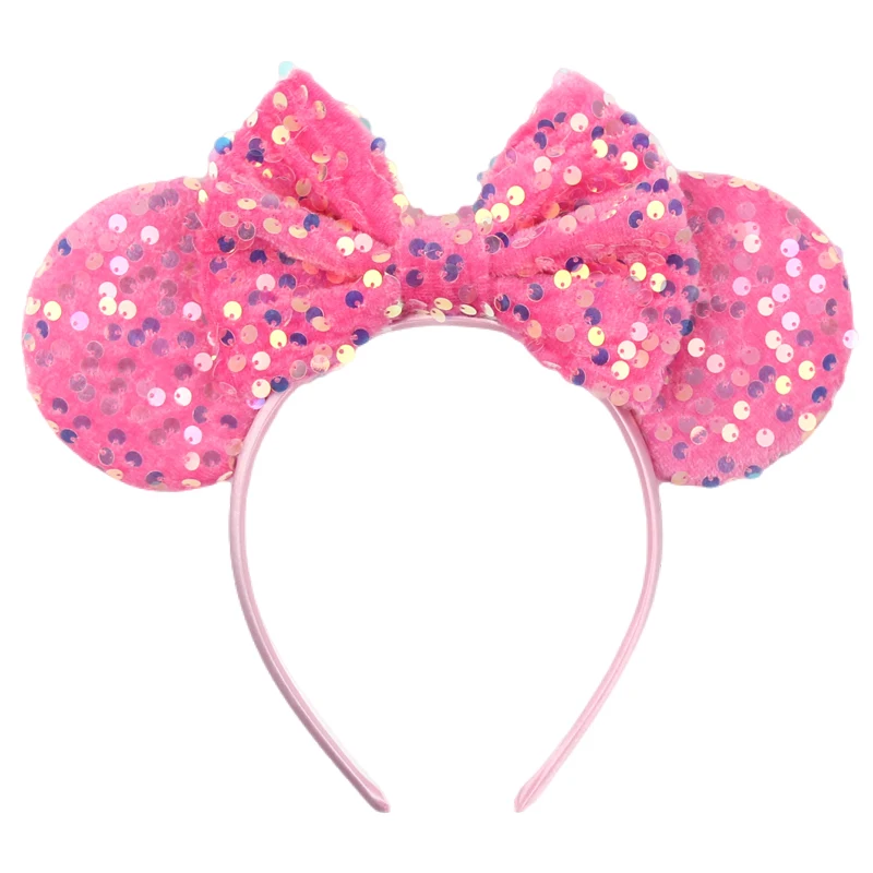 Disney Mickey Mouse Ears Headbands For Girls Women Glitter Sequins 5\