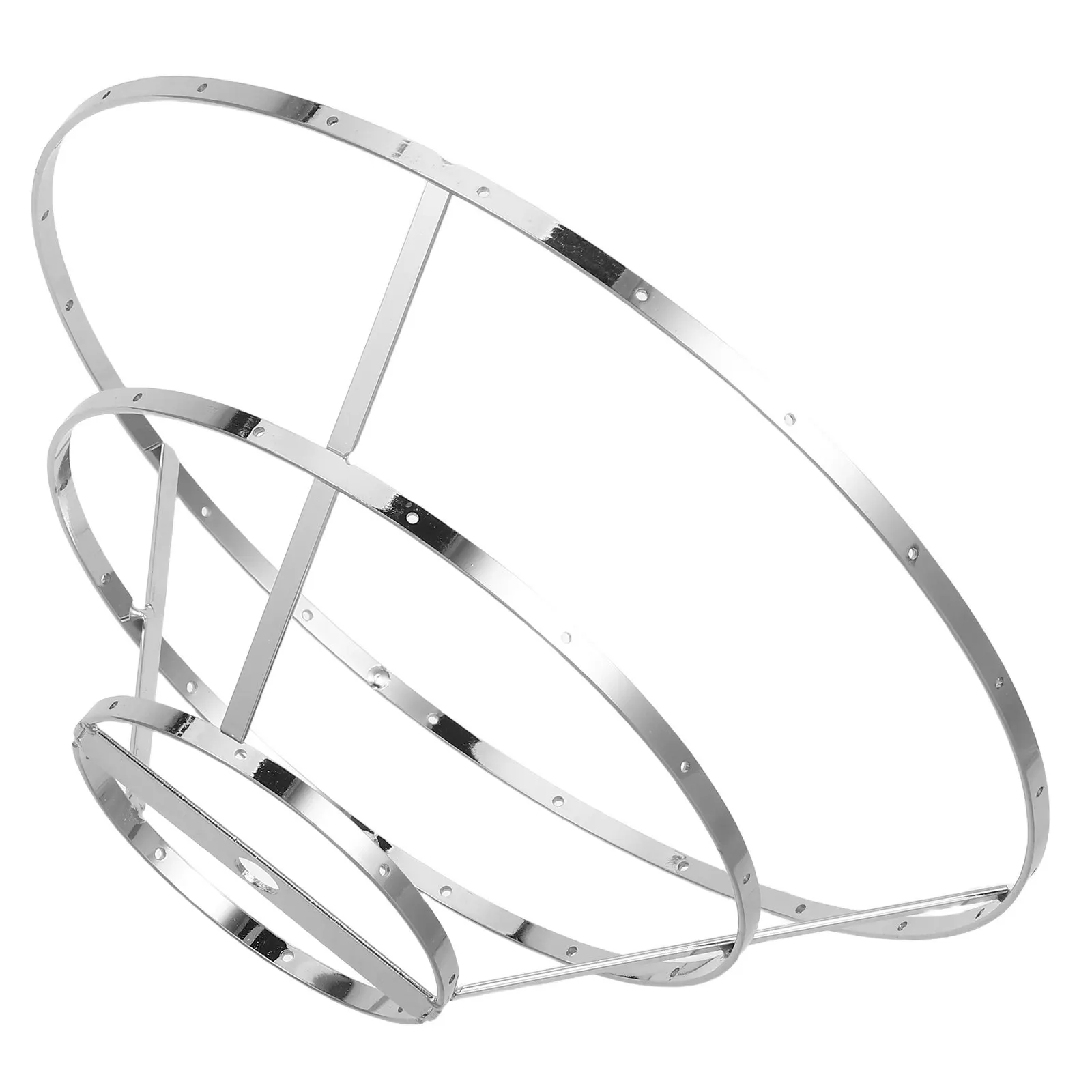 Shell Ceiling Light Frame Metal Drum Lampshade Frame Crystal Pendant Light Holder Brackets Hallway Wedding Bedroom Hanging Decor