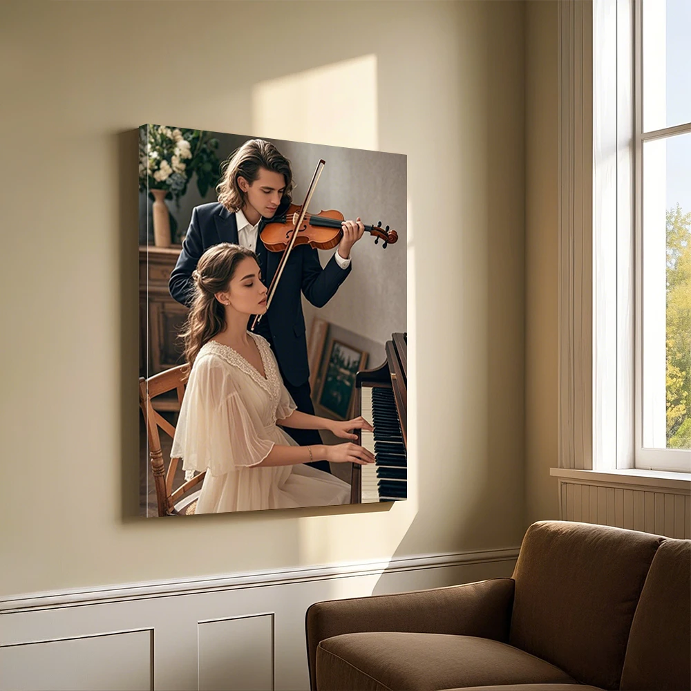 1 قطعة ملصق مخصص مع ملصق بدون إطار خشبي DlY ، طباعة صورة مخصصة لك على القماش ، هدية شخصية ، طباعة ملصق #3