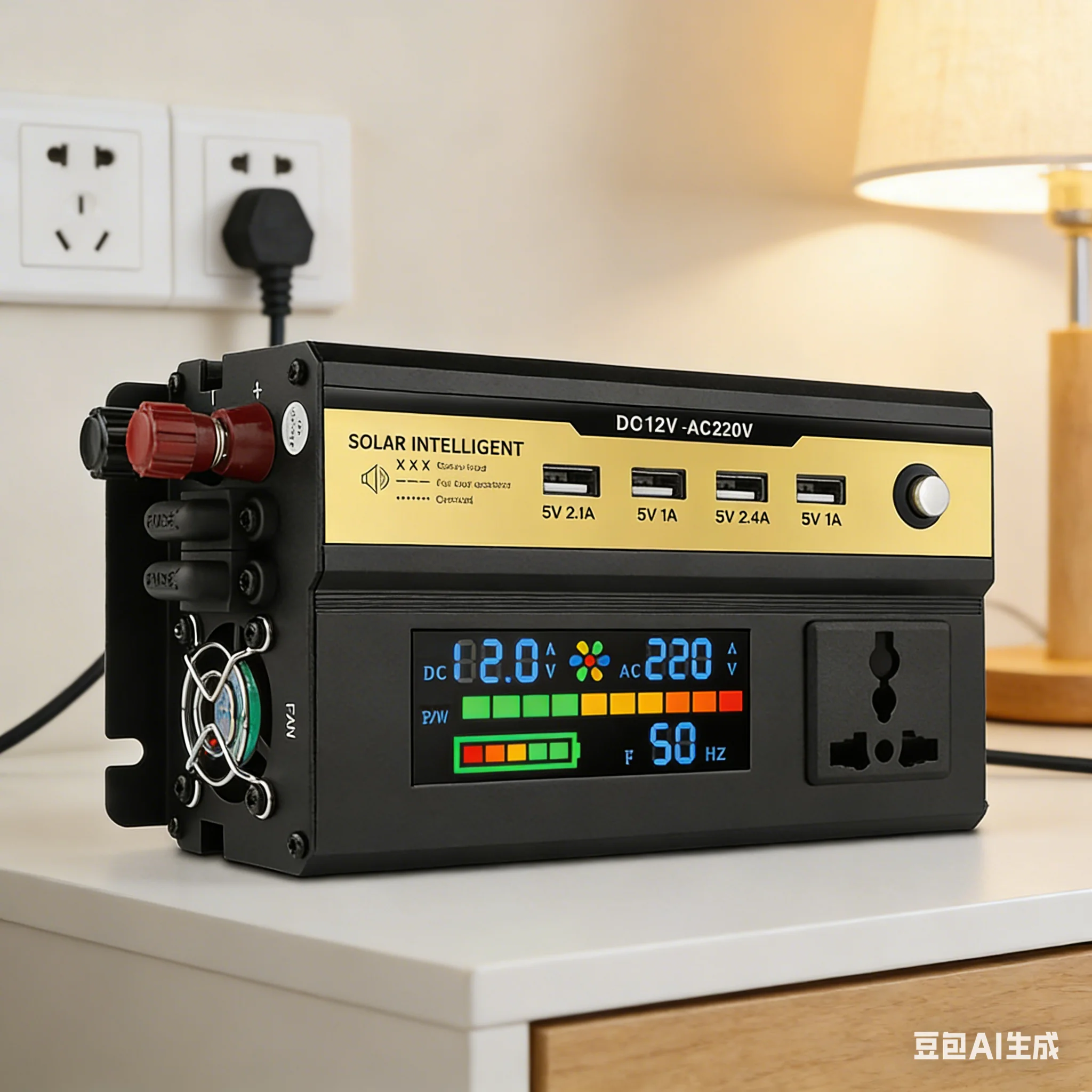 Economical Inverter 500W/1200W/1600W/2200W Voltage Transformer Converter LCD Digital Display Solar Inverter DC 12V24V TO 220V AC