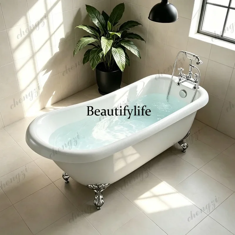 B178 Acrylic independent small apartment European movable concubine bathtub adult household couple bathtub