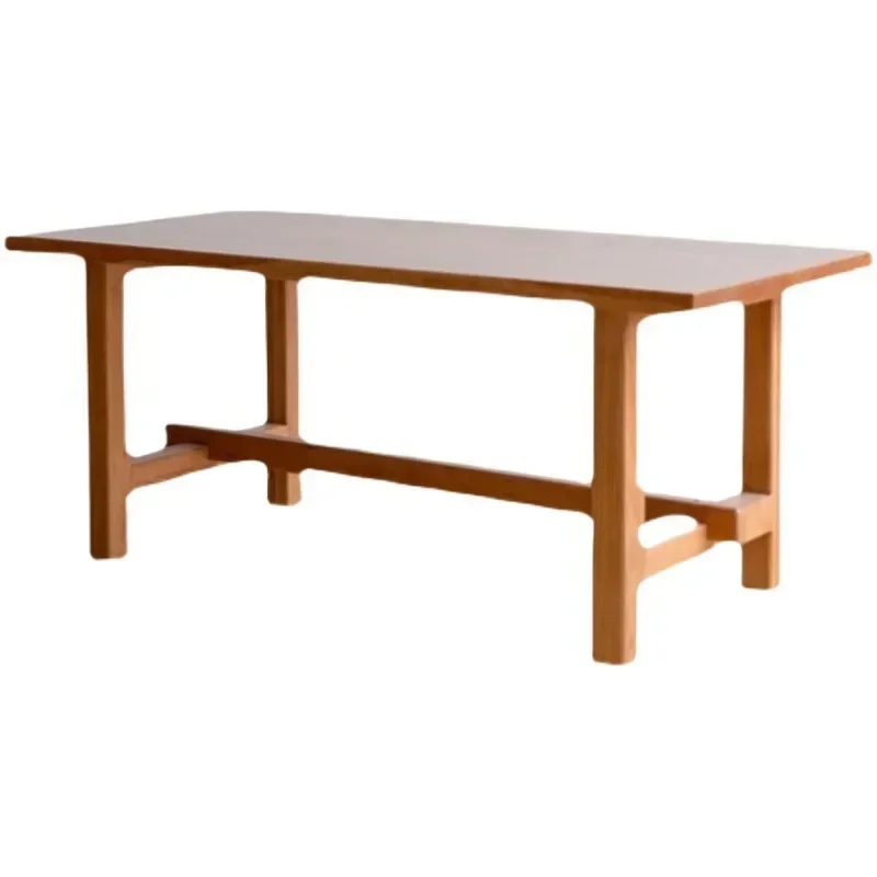 All solid wood minimalist rectangular island platform cherry wood small apartment ash wood table home office