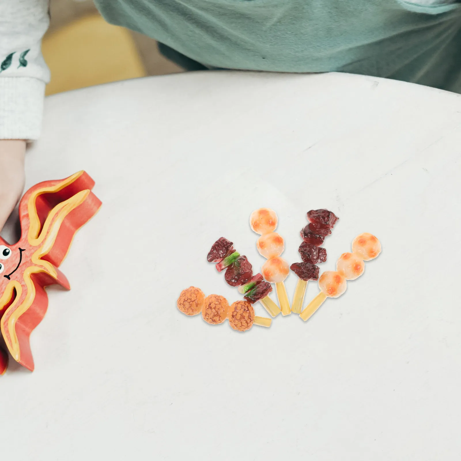 

Набор из 5 реалистичных игрушечных шашлыков для детей: имитация еды для ролевых игр и развлечений