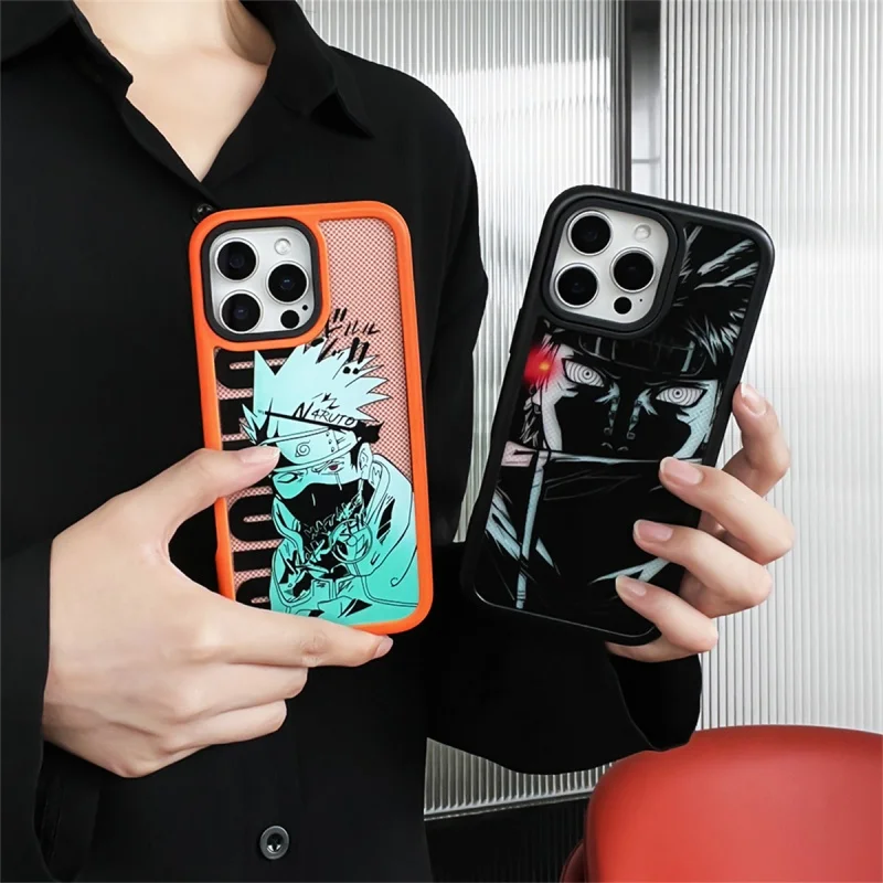 Cartoon O-One Peices N-NARUTOS Phone Case for iPhone 13 14 15 16 Pro Max 15pro 16pro K-Kakashi Zoro L-Luffy Pain Armor Cover