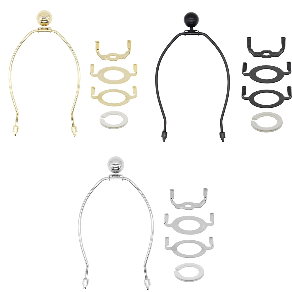 10 Inch Metal Lamp Harp Set Removable Shade Bracket With Top Plate For Table Floor Desk Lamps Lighting Fixture Accessories