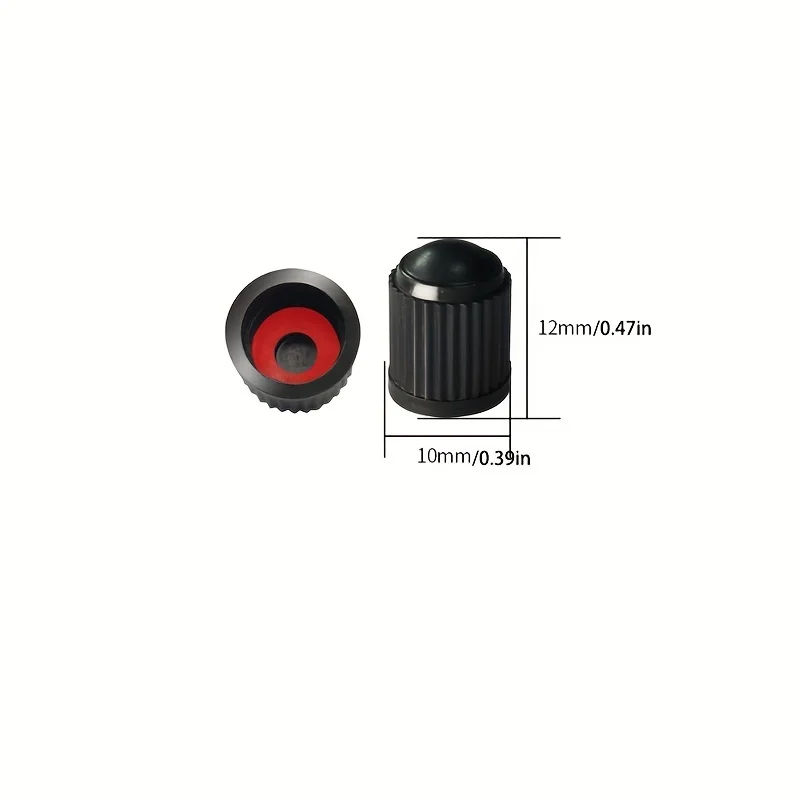 Tire Stem Cover All Black, Universal Tire Stem Cover with O-Ring for Cars, SUVs, Bicycles and Bicycles, Trucks, Motorcycles, Her