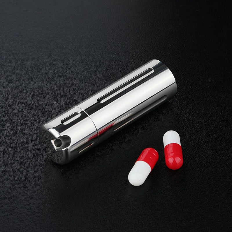 Titanium Alloy Mini Waterproof Sealed Capsule Medicine Case Travel Multi-function Storage Container Bottle Outdoor Camping Tool