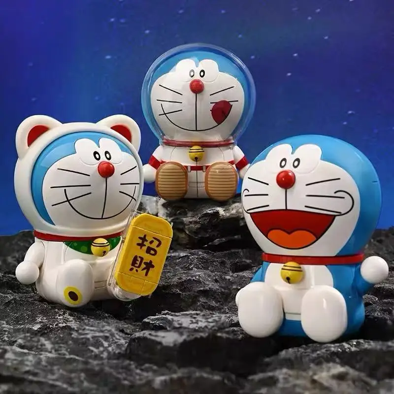 Doraemon Building Blocks Set Classic Lucky Gentleman Rabbit DIY Toy Cute Anime Figure Home Decor Gift Birthday Present Scene Set