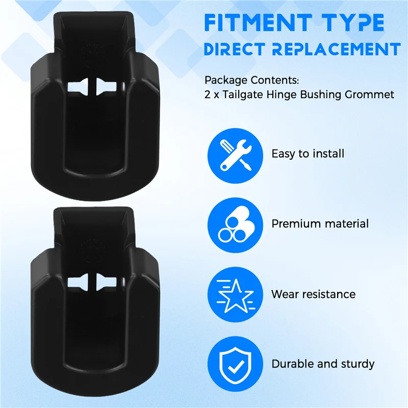 

Efficientt-2Pcs Right Rear Side Gate Sup Tailgate Hinge Bushing Grommet For Toyota Tacoma 2017-2023 66143-04021 6614304021
