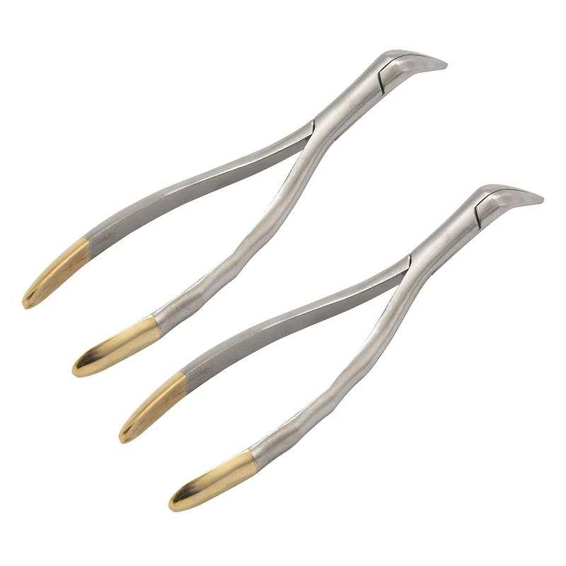 

2X Root Fragment Minimally Invasive Tooth Extraction Forcep Tooth Pliers Instrument Curved Maxillary Teeth