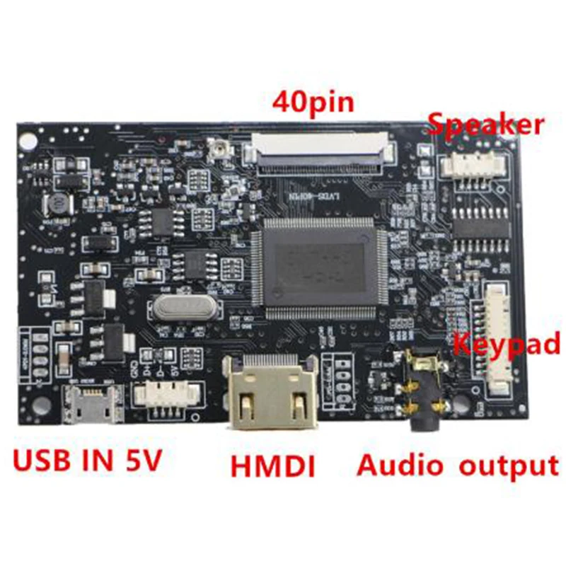 HDMI e Audio Controller Board Kit para Painel, 40Pin, Driver LCD, HJ080IA-01E, EJ080NA-04C, HE080IDW1, 1024X768, Android, USB, 5V