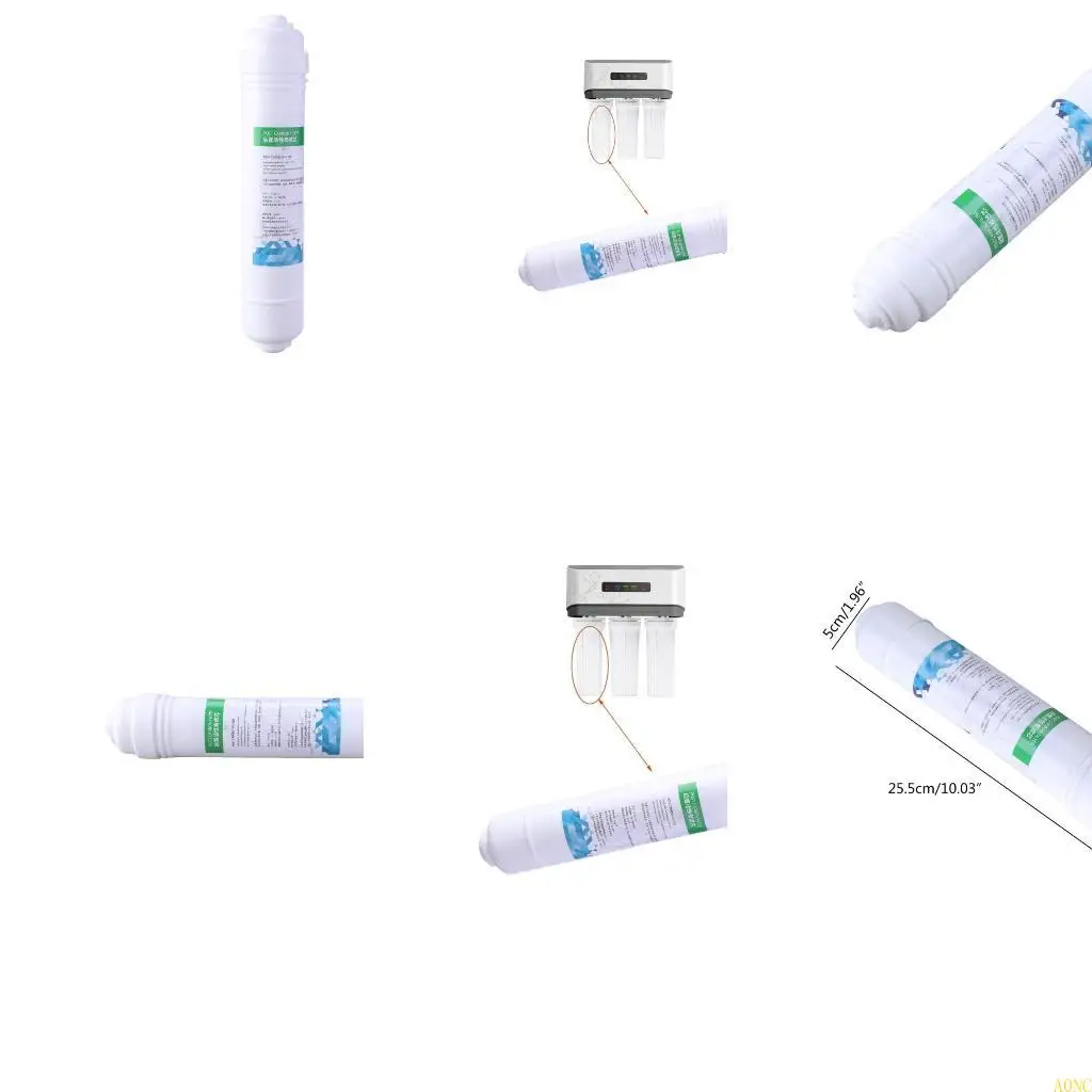 A0NC Coconut Activated T33 Carbon Post Water Filter Cartridges 10 inch Smell Remover
