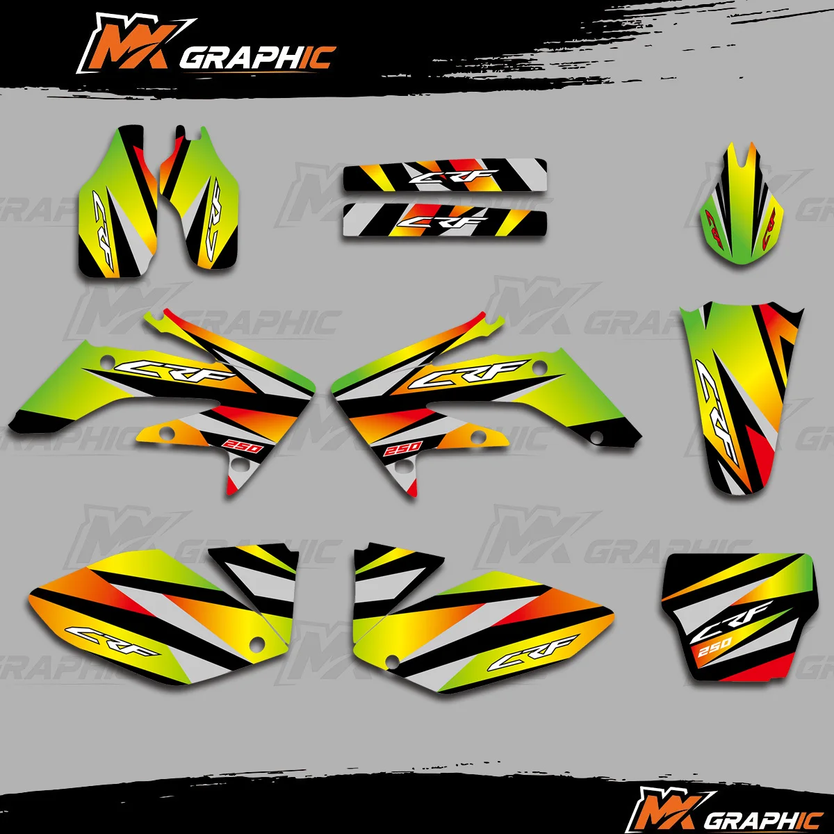 

Для Honda CRF250 CRF250R CRF 250 R 2004 2005 2006 2007 2008 2009 мотокросс графический фон наклейка комплект наклеек