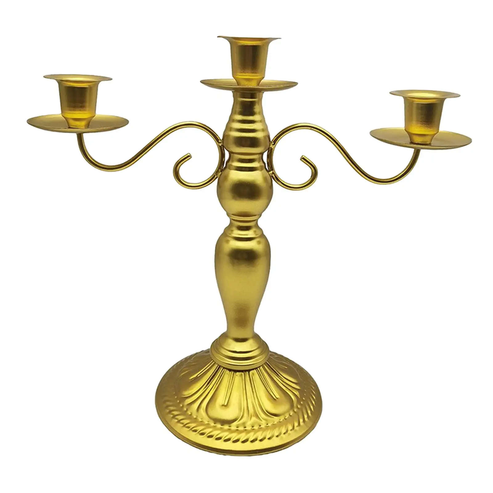 Home Decor Metal Candle Holder Three Arms Candlestick Candelabrum for Housewarming Party Dinner Table Centerpiece