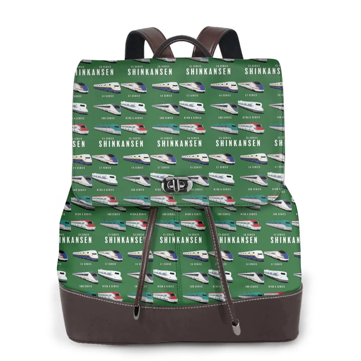 Japanese Shinkansen Bullet Trains Bookbag School Student Bags Hiking Travel Daypack for Women Fashion Derma Backpack