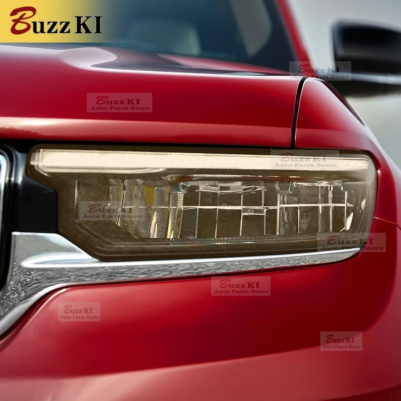 

For Jeep Grand Cherokee WL 2021 2022 2023 2 Pcs Car Headlight Protective Film Front Light Transparent Smoked Black TPU Sticker