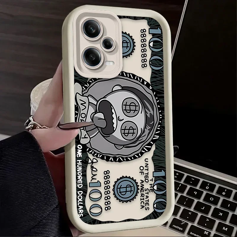 Creative Hollow Banknotes Silicone Case for Xiaomi Redmi Note 13 12 11 Pro Plus 4G 5G 12S 11S 10S 10 9 9S 8 12C 13C A3 Cover