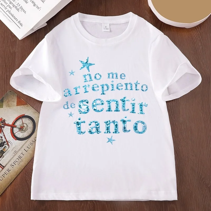 New Album Karol G T-shirts No Me Arrepiento De Sentir Tanto Tshirt Casual Round Neck Printed T Shirts Streetwear Unisex Y2k