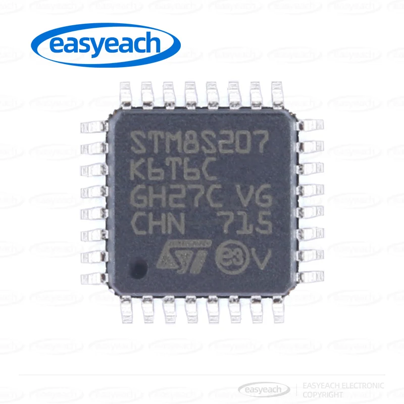 STM8S207K6T6C STMicroelectronics مكونات متحكم دقيق IC رقاقة المعالج